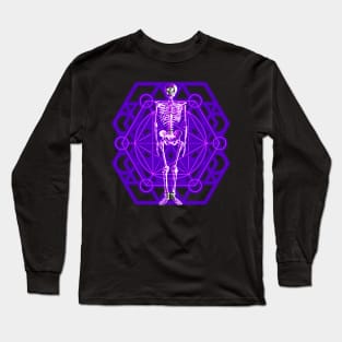 Skeleton and Sacred Geometry Long Sleeve T-Shirt